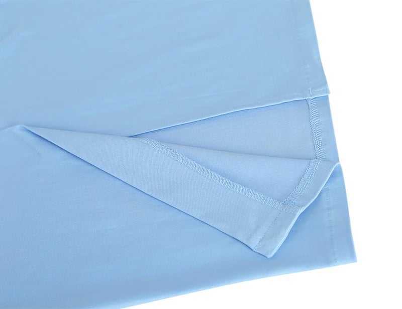 MUXXN Pinup 1920s Desgin Plus Size Spring Ruched Waist Bodycon Midi Cute Dress (Airy Blue XXL) - Image 5